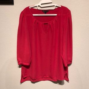 3/4 sleeve magenta Express blouse